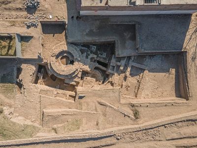 Ruins of a 2,000-year-old Buddhist temple, one of the oldest discovered in Pakistan&#39;s Gandhara region.